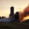 Barn Fire At Sunset