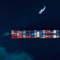 A shipping container from above