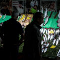 People shopping at a market in Turkey