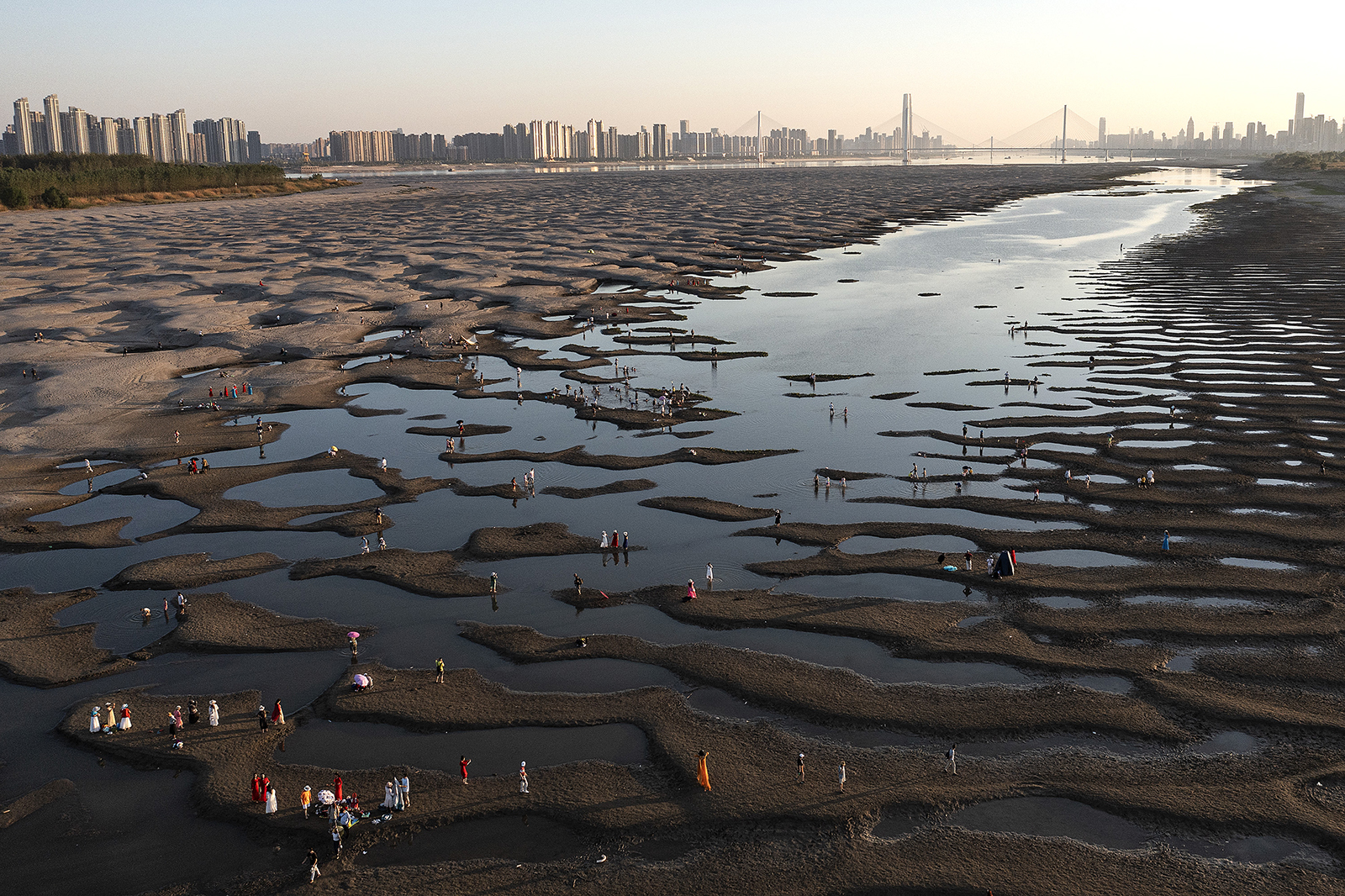 Wuhan, China, Yangtze River tidal flat